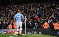 Kevin De Bruyne about to take a corner in the game